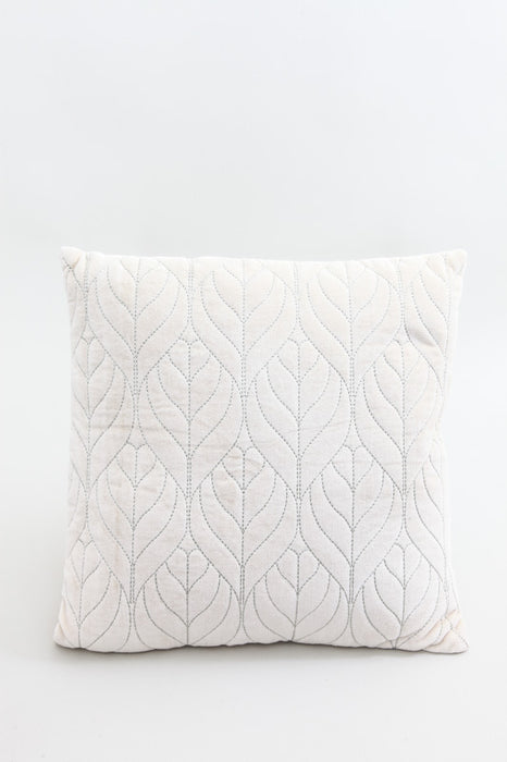 Decorative cushion cotton/velvet beige 45 x 45 cm