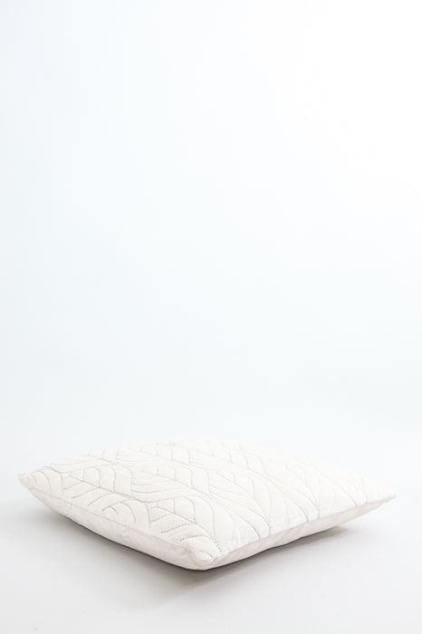 Decorative cushion cotton/velvet beige 45 x 45 cm