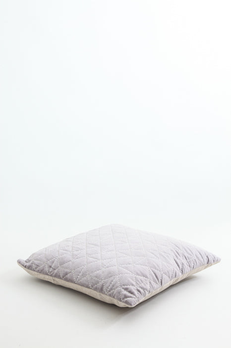 Decorative cushion cotton/velvet grey 45 x 45 cm