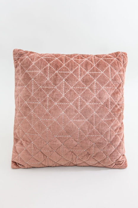 Decorative cushion cotton/velvet rust 45 x 45 cm