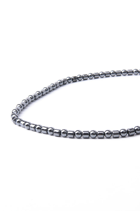 Collier homme 6mm hématite, 50 cm