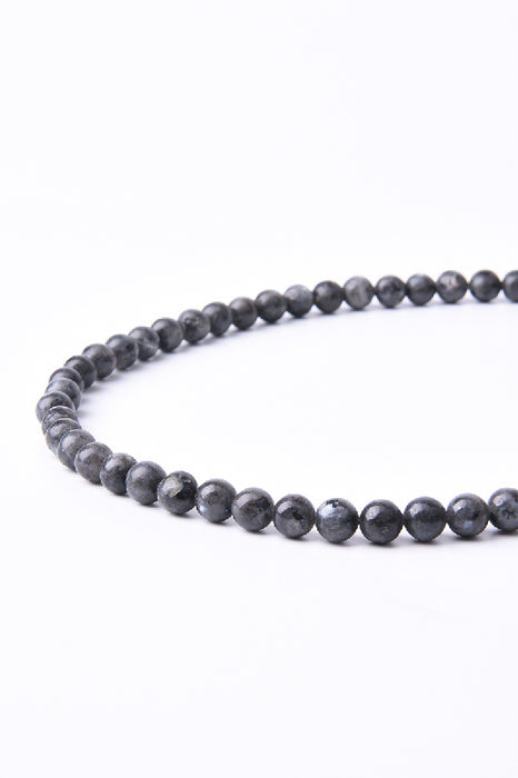 Collier homme Labradorite noire 8mm, 50 cm