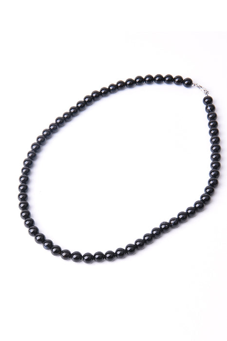 Collier homme 8mm onyx noir, 50 cm