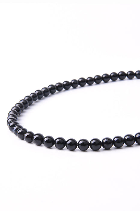 Collier homme 8mm onyx noir, 50 cm