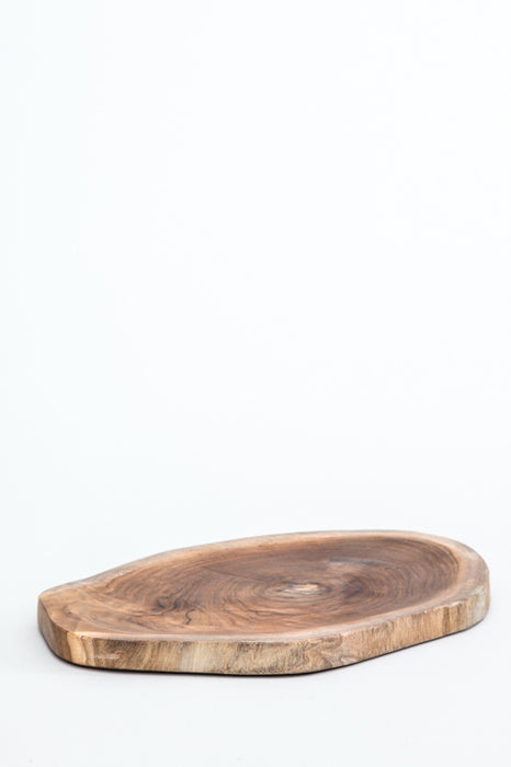 Plate oval teak 30cm