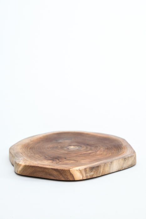 Plate oval teak 30cm