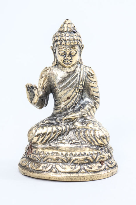 Buddha Yogasitz goldfarben