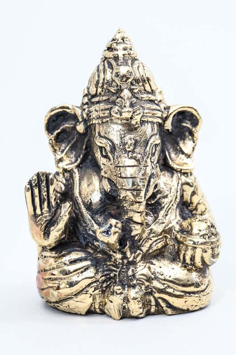 Ganesha sitzend goldfarben