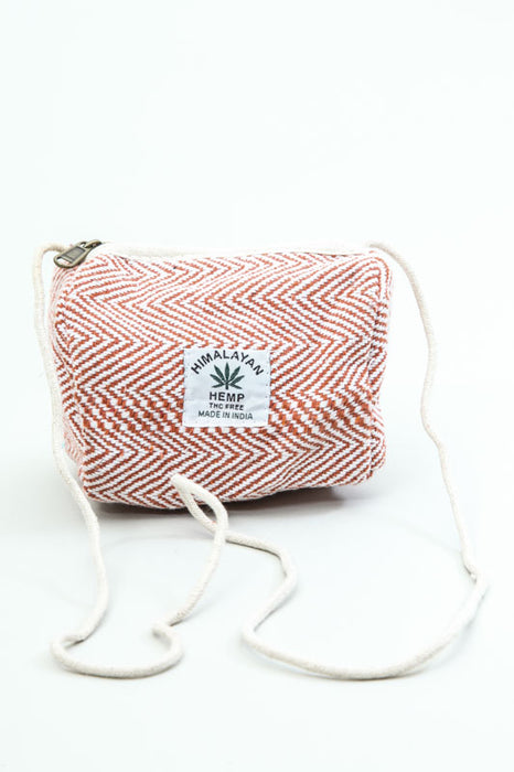 Small bag made of hemp orange