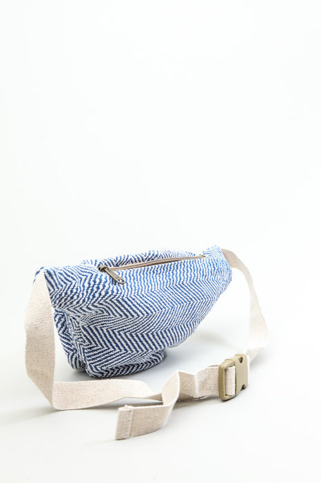 Bum bag made of hemp blue