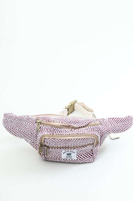 Hemp bum bag red