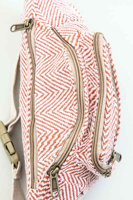 Orange hemp bum bag