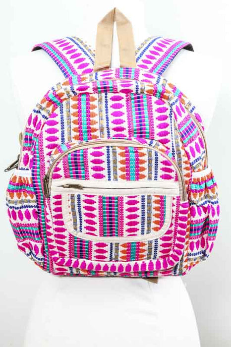 Rucksack aus Hanf pink