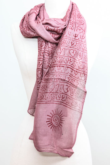 Echarpe de yoga bordeaux/rouge 95 x 190 cm