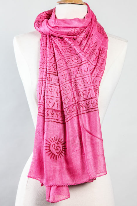 Echarpe de yoga rose/rouge 95 x 195 cm