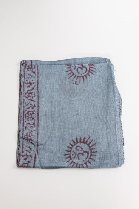 Yoga scarf petrol/dark red 95 x 195 cm