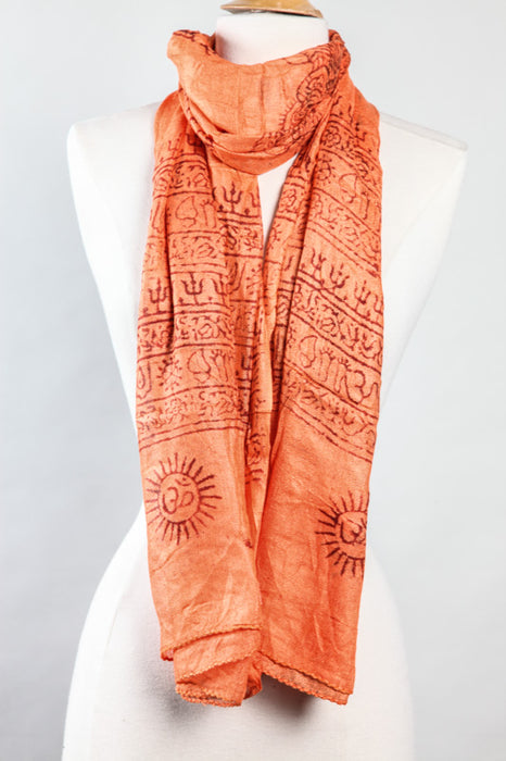 Echarpe de yoga orange/rouge 95 x 195 cm