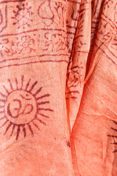 Echarpe de yoga orange/rouge 95 x 195 cm