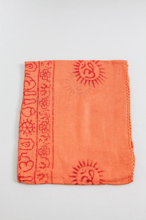 Echarpe de yoga orange/rouge 95 x 195 cm