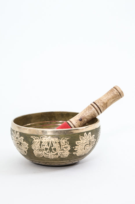 Singing bowl handmade Mantra 14 cm