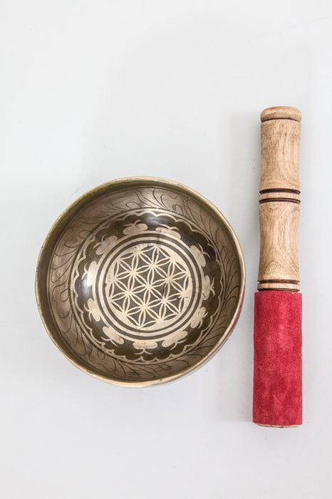 Singing bowl handmade flower of life 11 cm