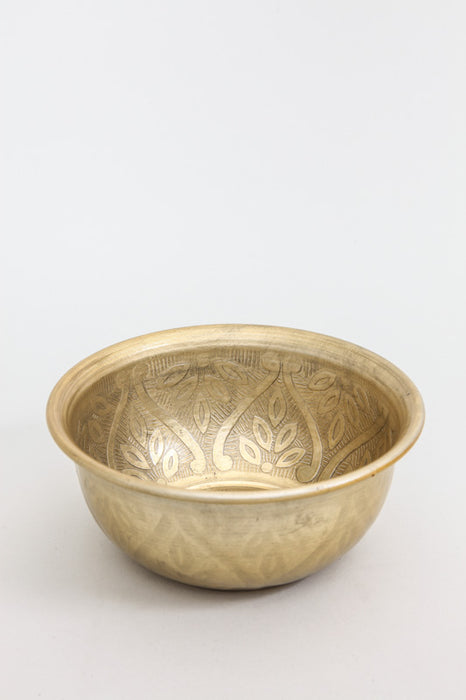 Decorative bowl aluminum antique brass assorted 15 x 6 cm