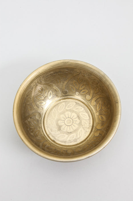 Decorative bowl aluminum antique brass assorted 15 x 6 cm