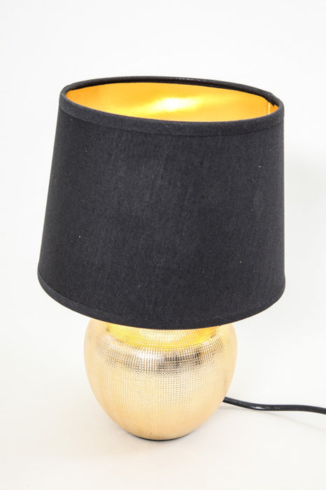 Lampe Keramik schwarzer Lampenschirm