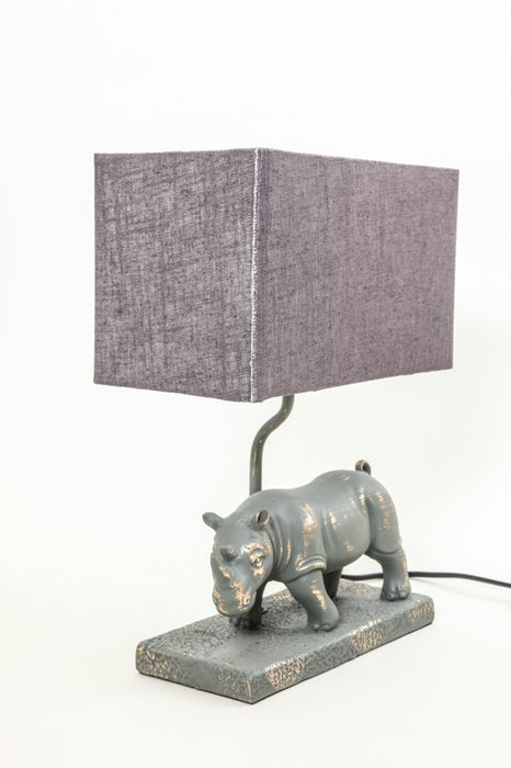 Lamp Resin Rhino Brown Shade