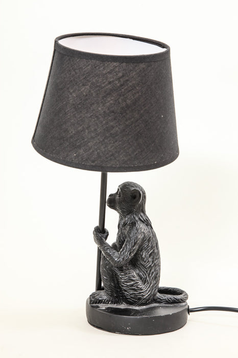 Lamp Resin Monkey Black Shade