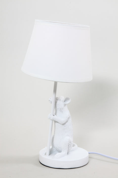 Lamp Resin Mouse white shade