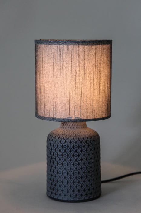 Lamp ceramic dark grey lampshade