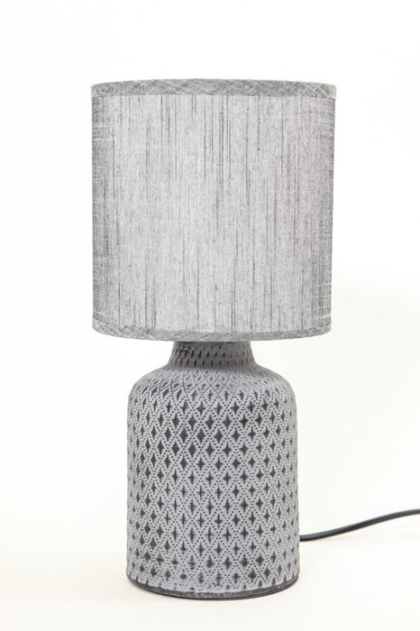 Lamp ceramic dark grey lampshade