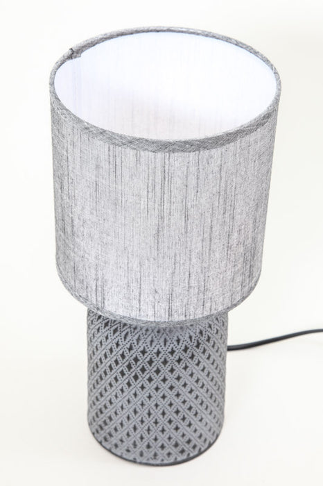 Lamp ceramic dark grey lampshade