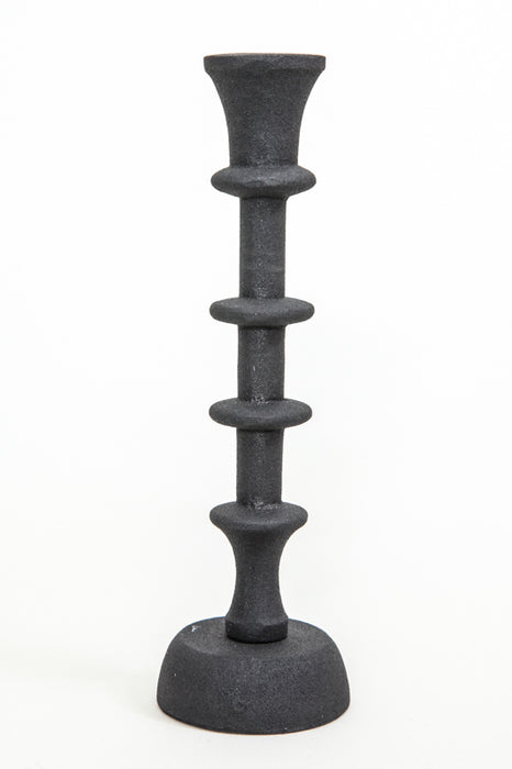 Candle holder aluminum black 6 x 20 cm