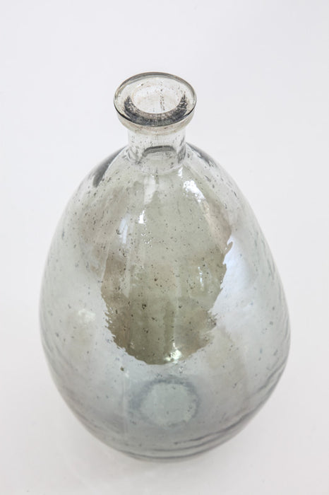 Vase glass gray 30x16.5x16.5 cm