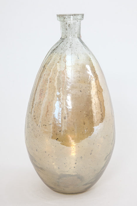 Vase glass amber 30x16.5x16.5 cm