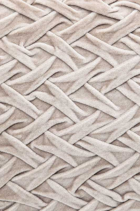 Zierkissen Samt beige 30x50 cm