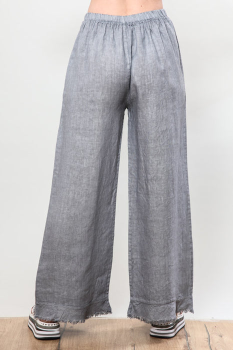 Linen trousers grey - One Size