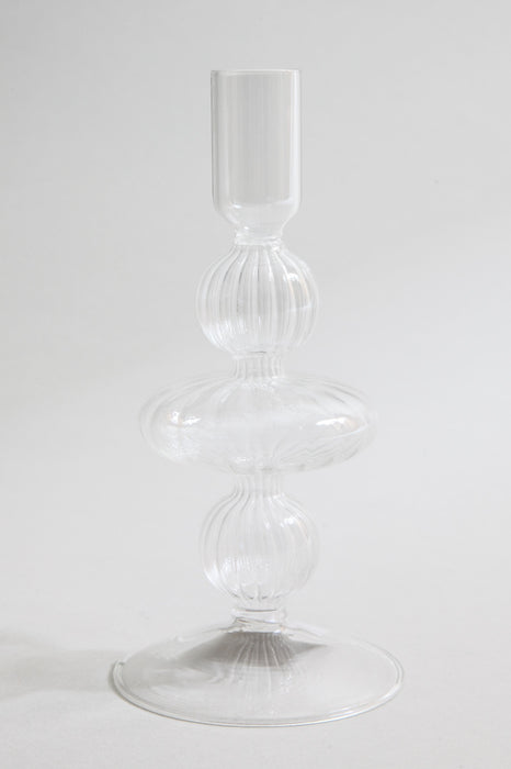 Candle holder clear 8 x 19 cm