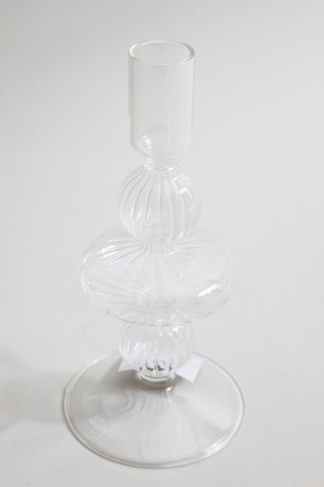 Candle holder clear 8 x 19 cm