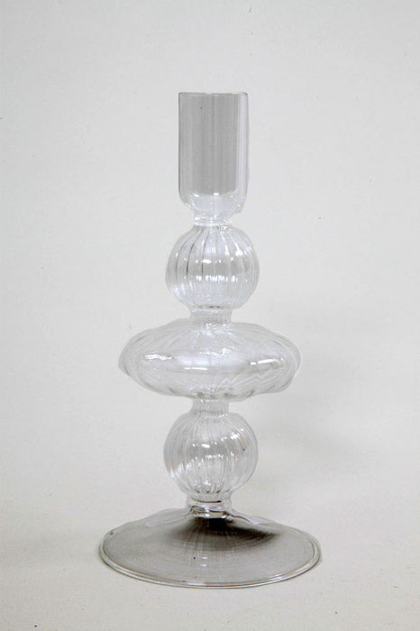 Candle holder clear 8 x 19 cm