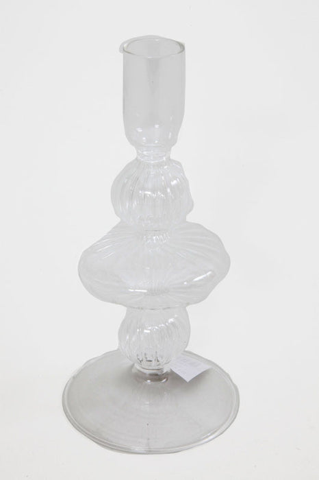 Candle holder clear 8 x 19 cm