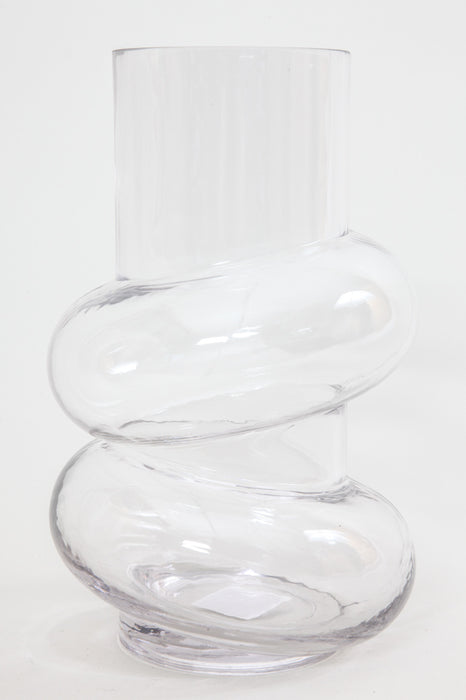 Vase glass clear 16 x 25.5 cm