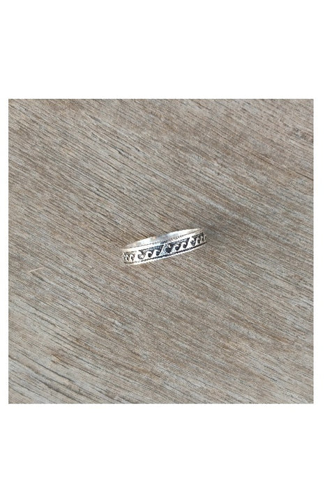 Bague argent petites vagues