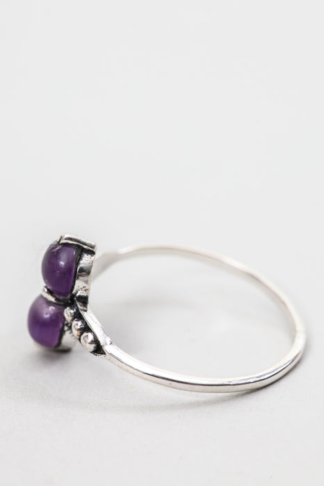 Silver ring amethyst