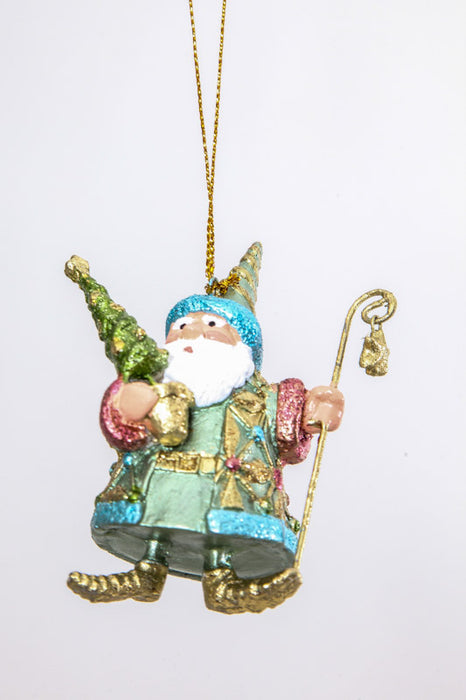 Hänger Nikolaus "Diamond Burst Santa mit Sternenstab & Baum"