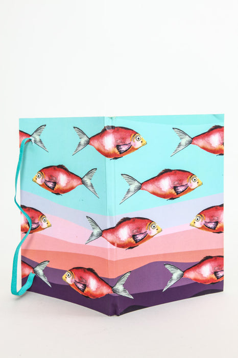 Carnet poisson avec élastique 21 x 15 cm