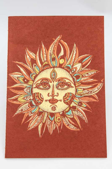 Notizbuch Sonnengesicht 21 x 15 cm