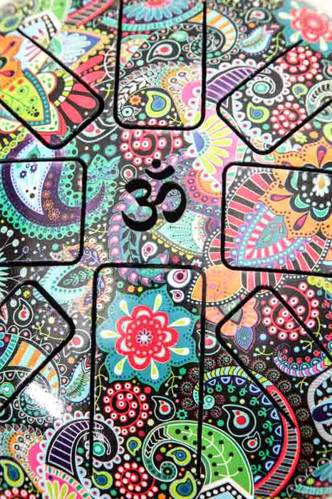 Tongue drum 8 tongues OM multicolor dark